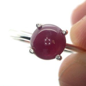 Ruby 2.78ct Platinum Finish Solid 925 Sterling Silver Ring